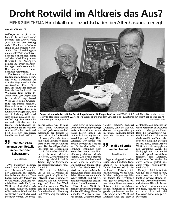 Inzucht Stellungnahme RHG